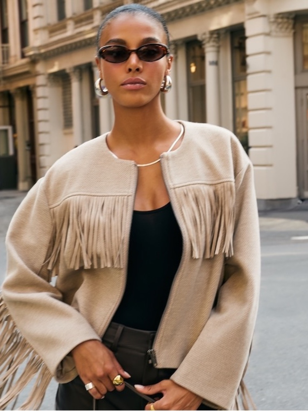 RM Rebecca Minkoff Size XL Womens Fringe Jacket. New With Tags